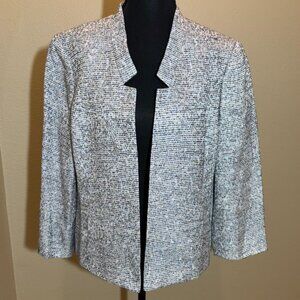 Kasper Blue Silver White High Hip Jacket